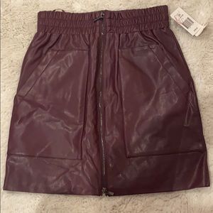 French connection leather skirt